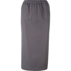 Spódnica ze stretchem, w długości do łydki, z rozcięciem z tyłu bonprix szary. Szare spódniczki damskie bonprix, bez wzorów, maxi. Za 54,99 zł.