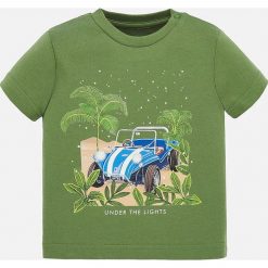 Mayoral - T-shirt dziecięcy 68-98 cm. Żółte t-shirty chłopięce Mayoral, z nadrukiem, z bawełny, bez rękawów. W wyprzedaży za 49,90 zł.