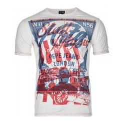T-shirty męskie z nadrukiem: Pepe Jeans T-Shirt Męski Torday Xl Kremowy