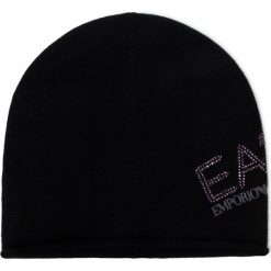 Czapka EA7 EMPORIO ARMANI - 285547 9A314 39220 Jet Black. Czarne czapki damskie EA7 Emporio Armani, na zimę, bez wzorów, z wełny. W wyprzedaży za 179,00 zł.