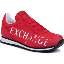 Sneakersy ARMANI EXCHANGE - XUX062 XV222 00029 Red. Czerwone sneakersy męskie Armani Exchange, na co dzień, bez wzorów, ze skóry ekologicznej, bez zapięcia. Za 629,00 zł.