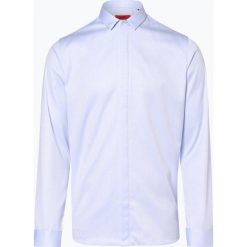 HUGO - Koszula męska Two Ply – Etran, niebieski. Niebieskie koszule męskie HUGO, m, w kratkę, eleganckie, bez kołnierzyka, bez rękawów. Za 429,95 zł.