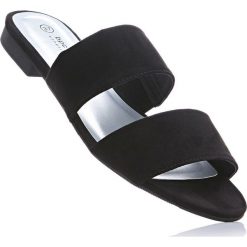 Klapki bonprix czarny. Czarne klapki damskie bonprix, bez wzorów, bez obcasa. Za 54,99 zł.