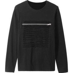 Shirt chłopięcy z długim rękawem i zamkiem bonprix czarny. Czarne t-shirty chłopięce bonprix, bez wzorów, z długim rękawem. Za 34,99 zł.