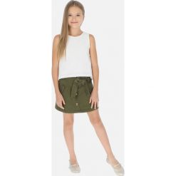 Mayoral - Spódnica dziecięca 128-167 cm. Brązowe spódniczki dziewczęce Mayoral, w paski, z elastanu, mini, rozkloszowane. Za 115,90 zł.