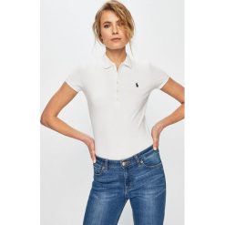 Polo Ralph Lauren - Top. Białe bluzki damskie Polo Ralph Lauren, s, bez wzorów, z elastanu, polo. W wyprzedaży za 329,90 zł.