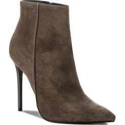 Botki EVA MINGE - Maribel 17BD1372198EF 803. Zielone buty zimowe damskie Eva Minge, z materiału, na obcasie. W wyprzedaży za 289,00 zł.