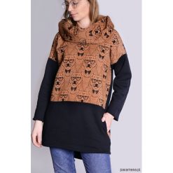 TEDDY CARAMEL bluza damska. Brązowe bluzy damskie Pakamera, bez wzorów, z dzianiny, bez rękawów, bez kaptura. Za 269,00 zł.
