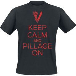 T-shirty męskie: Vikings Keep Calm And Pillage On T-Shirt czarny