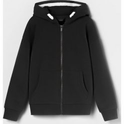 Ocieplana bluza z zapięciem na suwak - Czarny. Czarne bluzy męskie Reserved, m, bez wzorów, bez kołnierzyka, bez rękawów, bez kaptura. Za 39,99 zł.