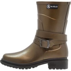 Buty zimowe damskie: Aigle MACADAMES MID Kalosze goldbronze/noir
