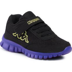 Sneakersy KAPPA - Follow Bc K 260634K Black/Blue 1160. Czarne trampki chłopięce Kappa, bez wzorów, ze skóry ekologicznej, na rzepy. Za 79,00 zł.