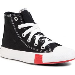 Trampki CONVERSE - Ctas Hi 366988C Black/University Red/Amarillo. Czarne trampki dziewczęce Converse, bez wzorów, z gumy, bez zapięcia. Za 219,00 zł.