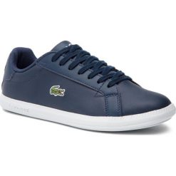 Sneakersy Lacoste Graduate Bl 1 Sfa 7-37SFA0052092. Niebieskie półbuty damskie Lacoste, bez wzorów, bez obcasa, bez zapięcia. Za 369,99 zł.