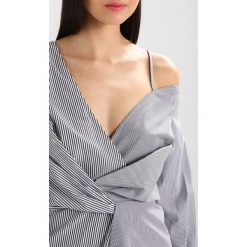 Bluzki damskie: Missguided POPLIN LONG SLEEVE STRAPPY ONE SHOULDERTWIST FRONT TOP G Bluzka grey