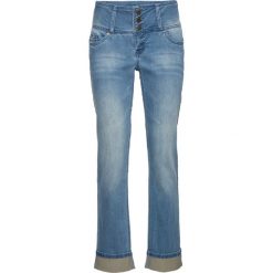 Jeansy damskie: Dżinsy SLIM bonprix niebieski bleached