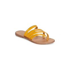 Japonki LPB Shoes ROXANNE. Żółte klapki damskie marki LPB Shoes, bez wzorów, bez obcasa. Za 109,00 zł.