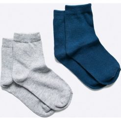 Blukids - Skarpetki dziecięce (2-pack). Szare skarpetki chłopięce Blukids, bez wzorów, z elastanu. W wyprzedaży za 17,90 zł.