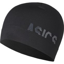 Asics Logo Beanie 3013A034-001. Czarne czapki męskie Asics, bez wzorów, z elastanu. W wyprzedaży za 59,99 zł.