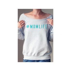Momlife bluza dla karmiących matek. Czarne bluzy damskie marki One mug a day, s, z nadrukiem, z bawełny, bez rękawów, bez kaptura. Za 159,00 zł.