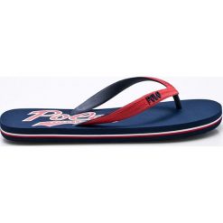 Polo Ralph Lauren - Japonki Whitleburyii. Niebieskie japonki męskie marki Polo Ralph Lauren, z materiału. W wyprzedaży za 119,90 zł.