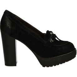 Czółenka - 172M5307 NERO. Czarne czółenka damskie marki Venezia, ze skóry, na platformie. Za 259,00 zł.