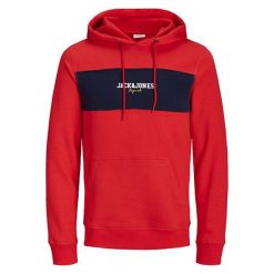 Jack&Jones Męska Bluza Jorjosh Sweat Hood Fiery Red Reg (Rozmiar S). Czerwone bluzy męskie marki Jack&Jones, s. W wyprzedaży za 117,00 zł.
