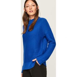 Sweter ze stójka - Niebieski. Niebieskie swetry damskie Reserved, s, bez wzorów, bez rękawów, bez kaptura. Za 79,99 zł.