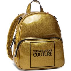Plecak VERSACE JEANS COUTURE - E1VZABH1 71581 901. Żółte plecaki damskie Versace Jeans Couture, bez wzorów, z jeansu, eleganckie, bez dodatków. Za 829,00 zł.