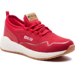 Sneakersy BIG STAR - DD274286 Red. Czerwone półbuty damskie BIG STAR, ze skóry. W wyprzedaży za 139,00 zł.