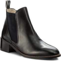 Sztyblety MARC O'POLO - 707 14165101 101 Black 990. Czarne botki damskie na obcasie marki Marc O'Polo, ze skóry. W wyprzedaży za 419,00 zł.