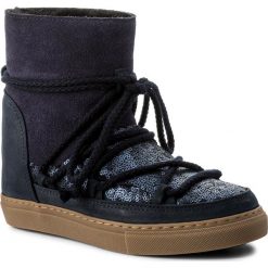 Buty zimowe damskie: Buty INUIKII – Sneaker Wedge Sequin 30110 Blue