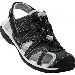Keen Sandały Damskie Sage Sandal W Black/Black 37. Czarne sandały damskie marki Keen, bez wzorów, sportowe, z otwartym noskiem, bez obcasa, na sznurówki, trekkingowe. Za 202,00 zł.
