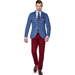 Marynarki męskie slim fit: Marynarka Niebieska Wolf