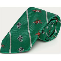 Polo Ralph Lauren - Krawat. Zielone krawaty męskie Polo Ralph Lauren, bez wzorów, z jedwabiu. W wyprzedaży za 269,90 zł.