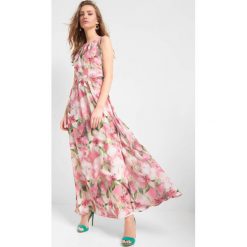 Sukienka maxi w kwiaty. Różowe sukienki damskie Orsay, na imprezę, w kwiaty, z poliesteru, wizytowe, bez kołnierzyka, bez rękawów, maxi, rozkloszowane. Za 199,99 zł.