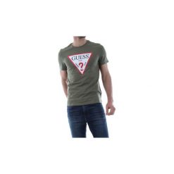 T-shirty z krótkim rękawem Guess M91I29 I3Z00 ORIGINAL LOGO TEE. Zielone t-shirty męskie Guess, s, z aplikacjami, bez kołnierzyka, krótkie. Za 118,13 zł.