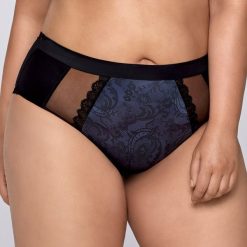 Figi klasyczne Liliana Blue wysokie. Niebieskie figi damskie marki Astratex, z bawełny. Za 46,99 zł.