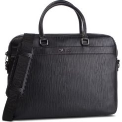 Torba na laptopa GUESS - The Modern HM6646 POL92 BLA. Czarne torby męskie skórzane Guess, z aplikacjami, ze skóry ekologicznej. Za 679,00 zł.