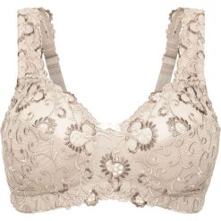 Biustonosz odciążający, bez fiszbinów bonprix cielisty. Brązowe biustonosze bardotka bonprix. Za 59,99 zł.