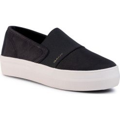 Tenisówki GANT - Leisha 20579442 Black G00. Czarne półbuty damskie GANT, bez wzorów, z gumy, bez zapięcia. Za 339,00 zł.