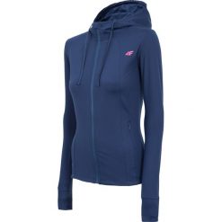 Bluza treningowa damska BLDF001 - ciemny granat. Niebieskie bluzy damskie 4f, bez wzorów, z dzianiny, bez rękawów, z kapturem. W wyprzedaży za 169,99 zł.
