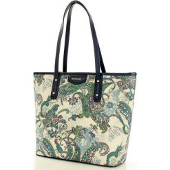 MONNARI Niezwykła torebka shopper bag z orientalnym wzorem granatowy. Niebieskie torby damskie na zakupy marki Monnari, ze skóry, na ramię. Za 179,00 zł.