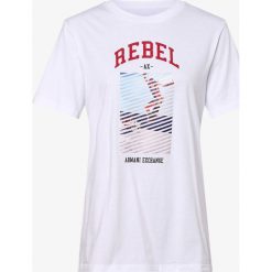 Armani Exchange - T-shirt damski, biały. Białe t-shirty damskie Armani Exchange, s, z nadrukiem, bez kołnierzyka. Za 179,95 zł.