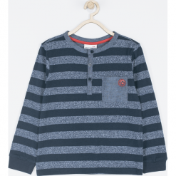 Koszulka. Szare t-shirty chłopięce z długim rękawem marki COOL, z aplikacjami, z bawełny. Za 34,90 zł.