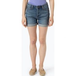 Lee - Damskie spodenki jeansowe – Mom Short, niebieski. Niebieskie szorty damskie Lee, bez wzorów, z jeansu, vintage. Za 289,95 zł.