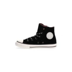 Buty Dziecko Converse 662714C CHUCK TAYLOR SIDE ZIP. Czarne trampki dziewczęce Converse, bez wzorów, bez zapięcia. Za 248,79 zł.