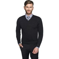 Swetry klasyczne męskie: sweter marlow w serek czarny