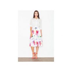 Spódnica M495 Wzór 7. Szare spódniczki damskie FIGL, xl, bez wzorów, midi, rozkloszowane. Za 119,00 zł.