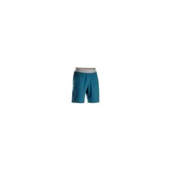 Spodenki do dynamicznej jogi męskie. Czarne spodenki i szorty męskie DOMYOS, xl, bez wzorów, z elastanu, biznesowe. Za 89,99 zł.